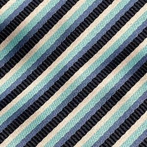 Giorgio Brutini Necktie Blue‎ Gray stripes like new 100% Polyester